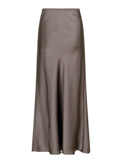 Vicky Heavy Sateen Skirt - Warm Grey
