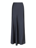 Vicky Heavy Sateen Skirt - Steel Grey