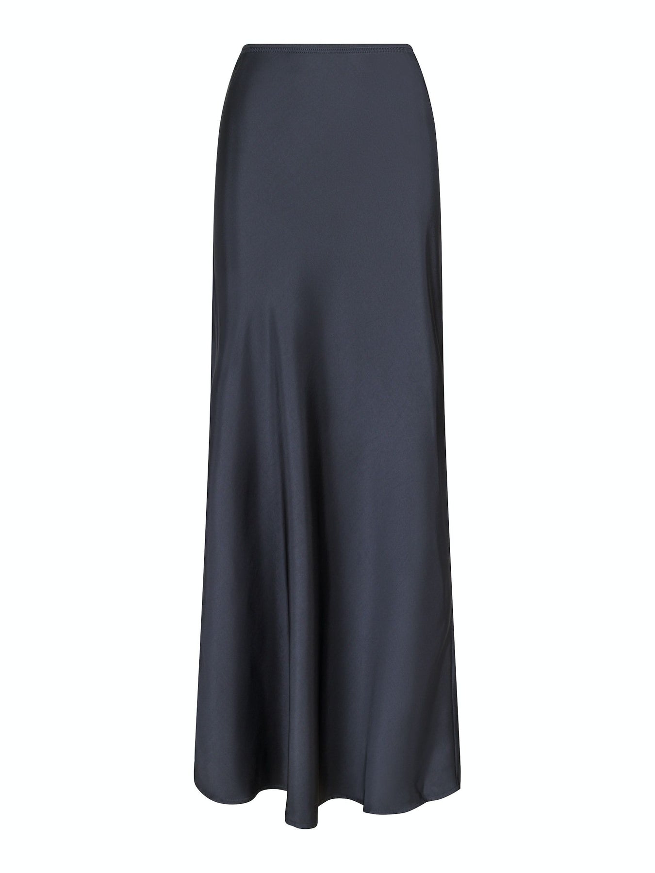 Vicky Heavy Sateen Skirt - Steel Grey