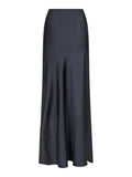 Vicky Heavy Sateen Skirt - Steel Grey