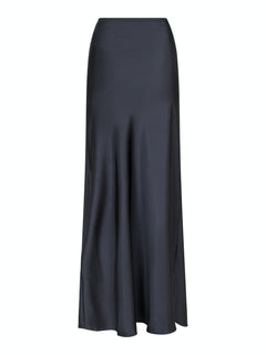 Vicky Heavy Sateen Skirt - Steel Grey