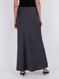 Vicky Heavy Sateen Skirt - Steel Grey