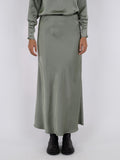 Vicky Heavy Sateen Kjol - Smoke Green