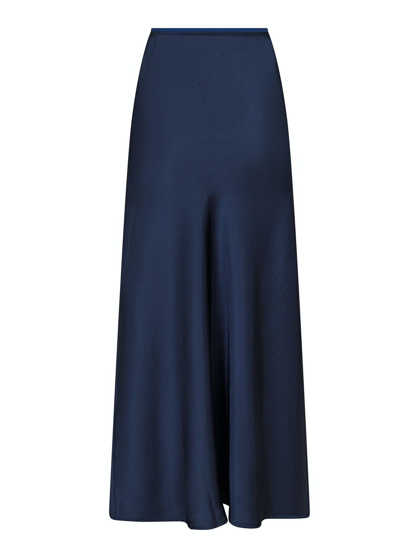 Vicky Heavy Sateen Skirt - Midnight Blue