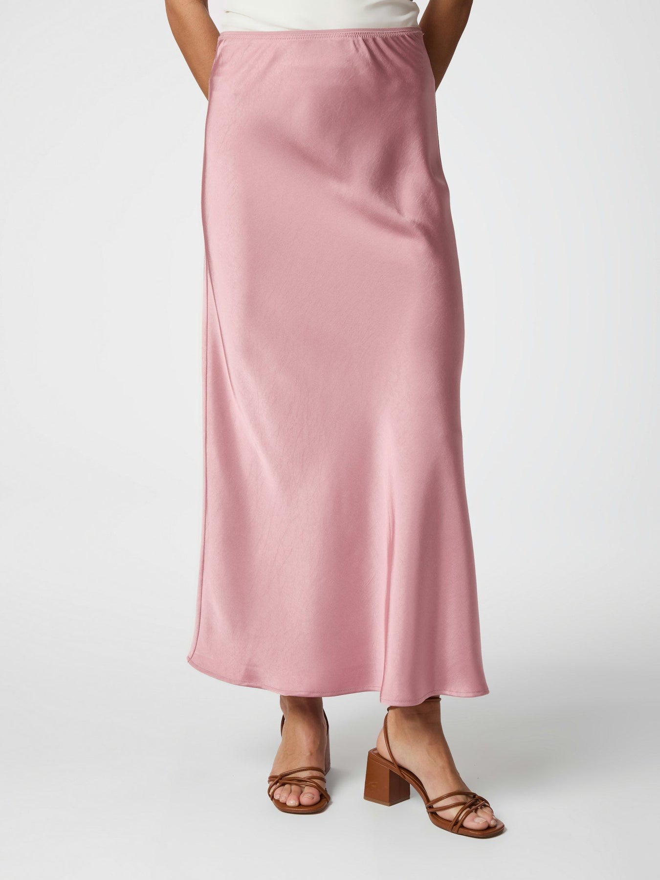 Vicky Heavy Sateen Skirt - Evening Rose