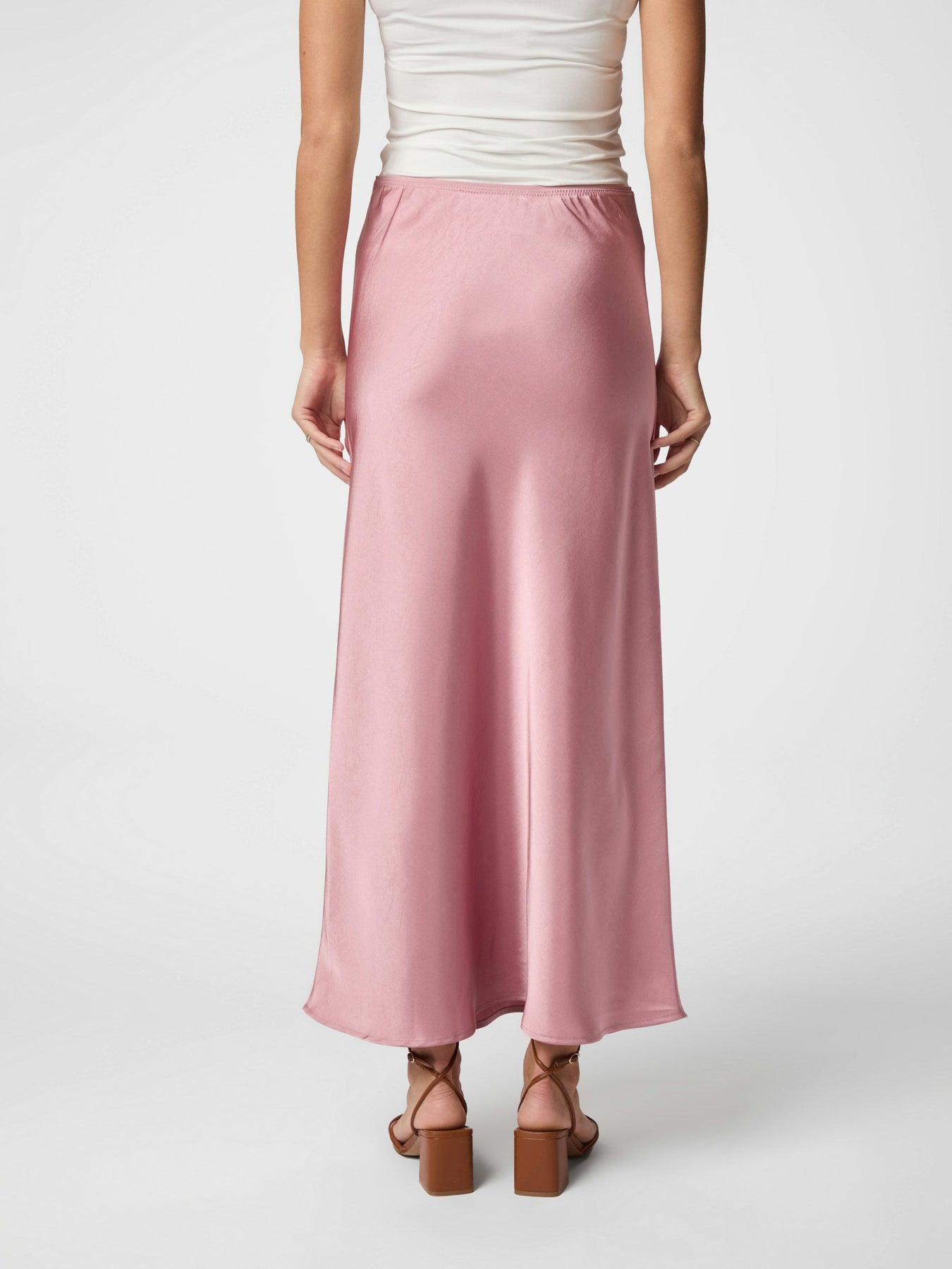 Vicky Heavy Sateen Skirt - Evening Rose