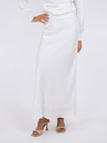 Klea Heavy Sateen Skirt - White