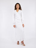 Klea Heavy Sateen Skirt - White