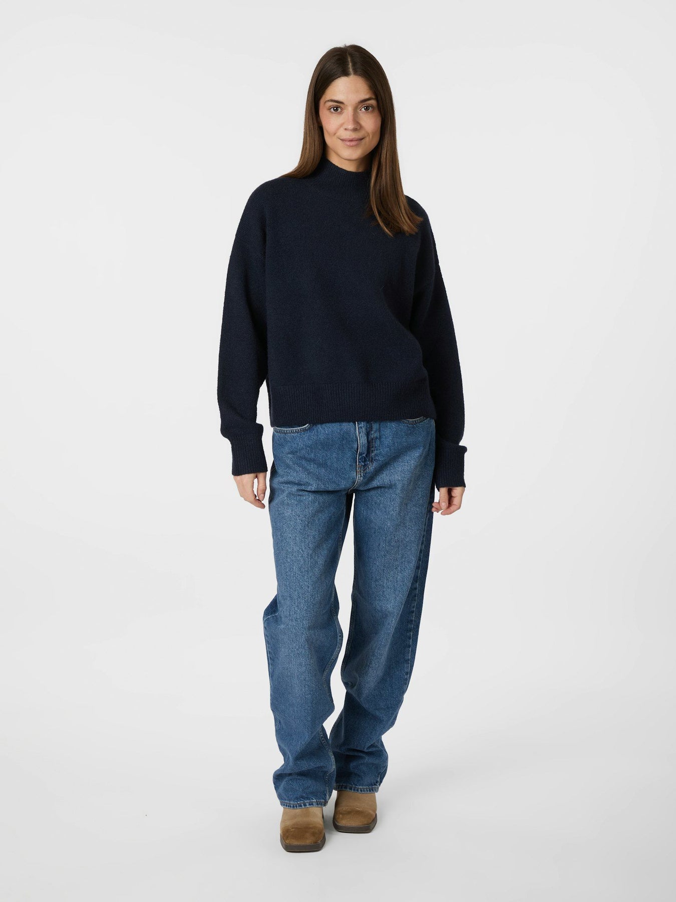 Paulina stickad tröja - Navy