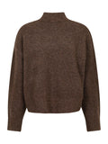 Neo Noir Paulina Knit Blouse - Brown Melange