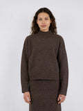 Neo Noir Paulina Knit Blouse - Brown Melange