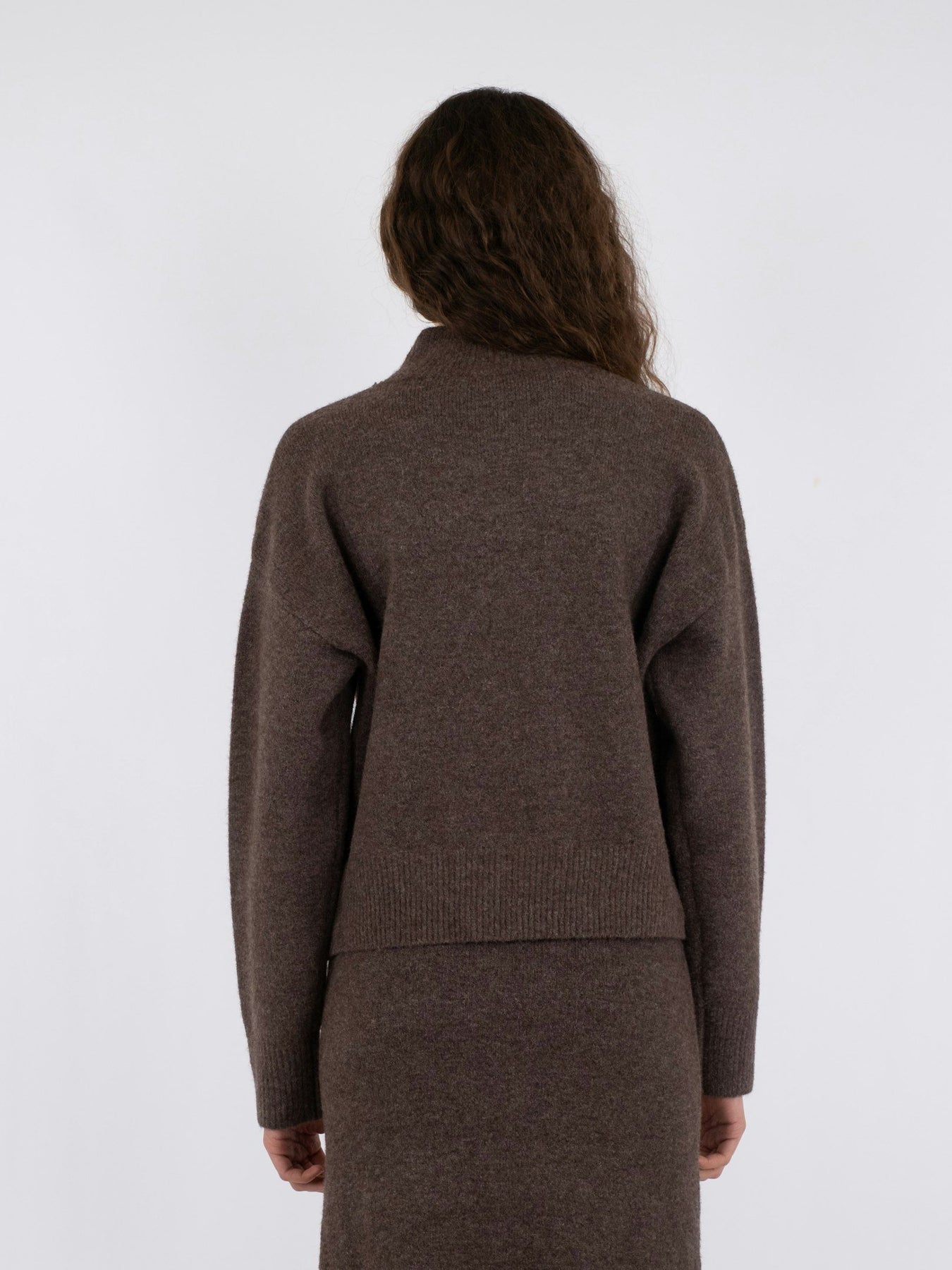 Neo Noir Paulina Knit Blouse - Brown Melange