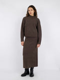 Neo Noir Paulina Knit Blouse - Brown Melange