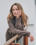 Neo Noir Paulina Knit Blouse - Brown Melange