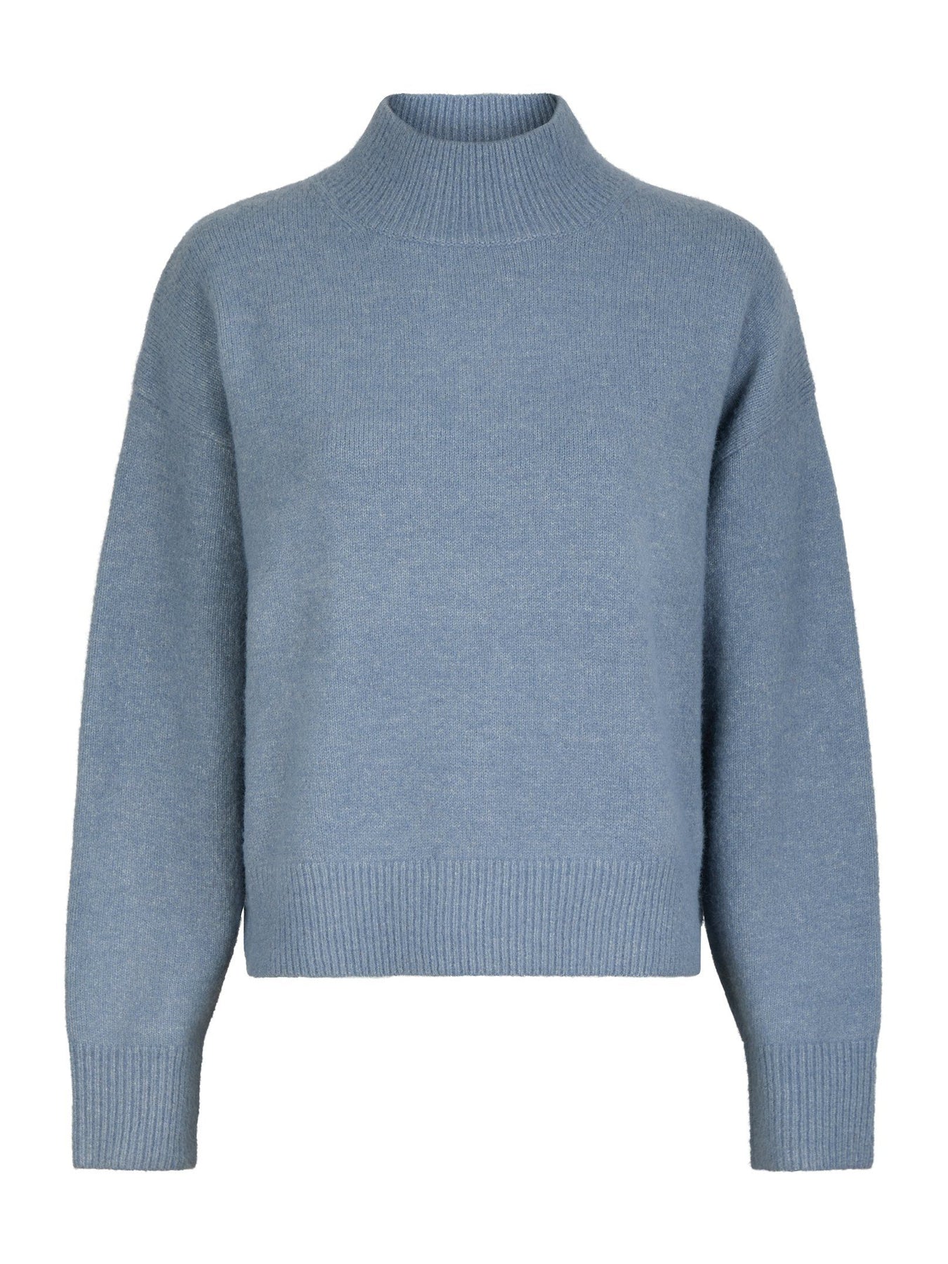 Paulina Stickad Blus - Smoke Blue