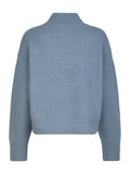 Paulina Stickad Blus - Smoke Blue