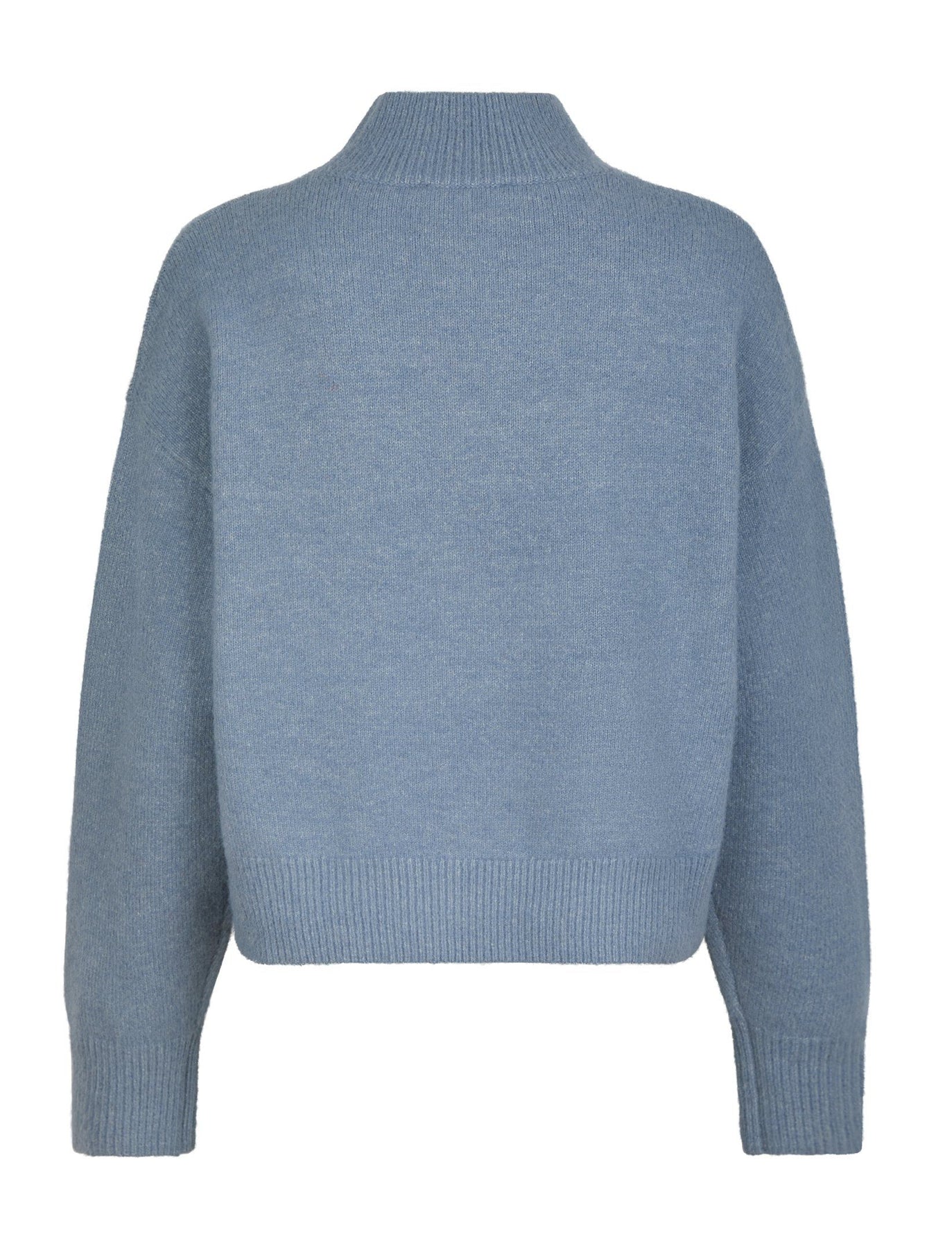 Paulina Stickad Blus - Smoke Blue