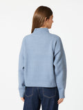 Paulina Stickad Blus - Smoke Blue