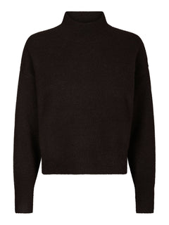 Paulina Knit Blouse - Dark Brown