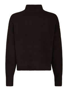 Paulina Knit Blouse - Dark Brown
