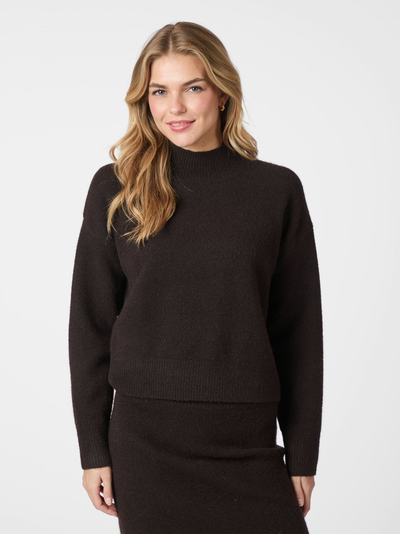 Paulina Knit Blouse - Mörkbrun