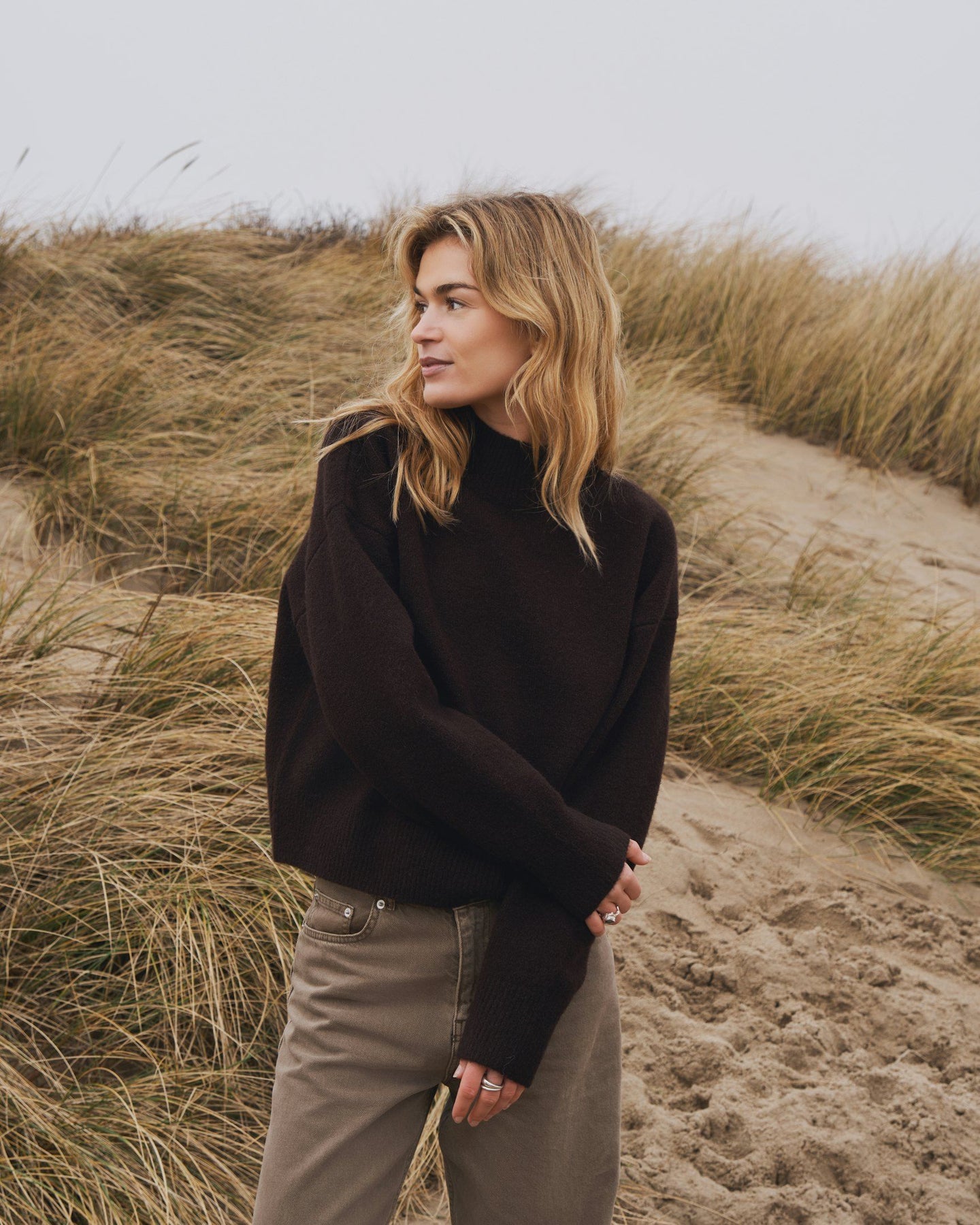 Paulina Knit Blouse - Mörkbrun