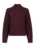 Paulina Knit Blouse - Vinröd