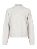 Paulina Stickad Blus - Beige Melange