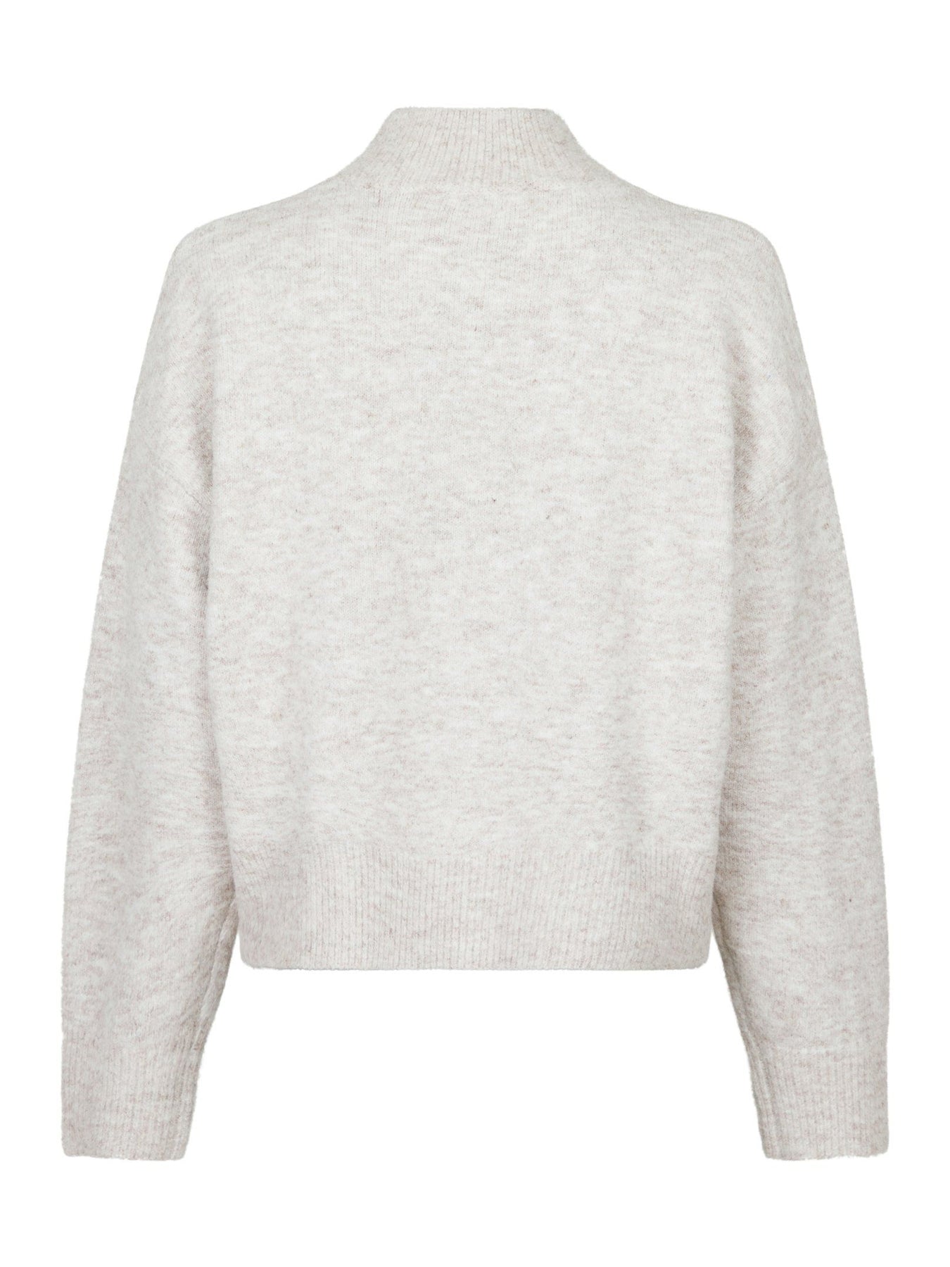 Paulina Stickad Blus - Beige Melange