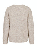Glenda Boucle Knit Blouse - Sand Melange