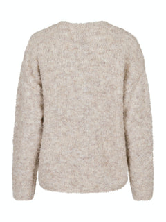 Glenda Boucle Knit Blouse - Sand Melange