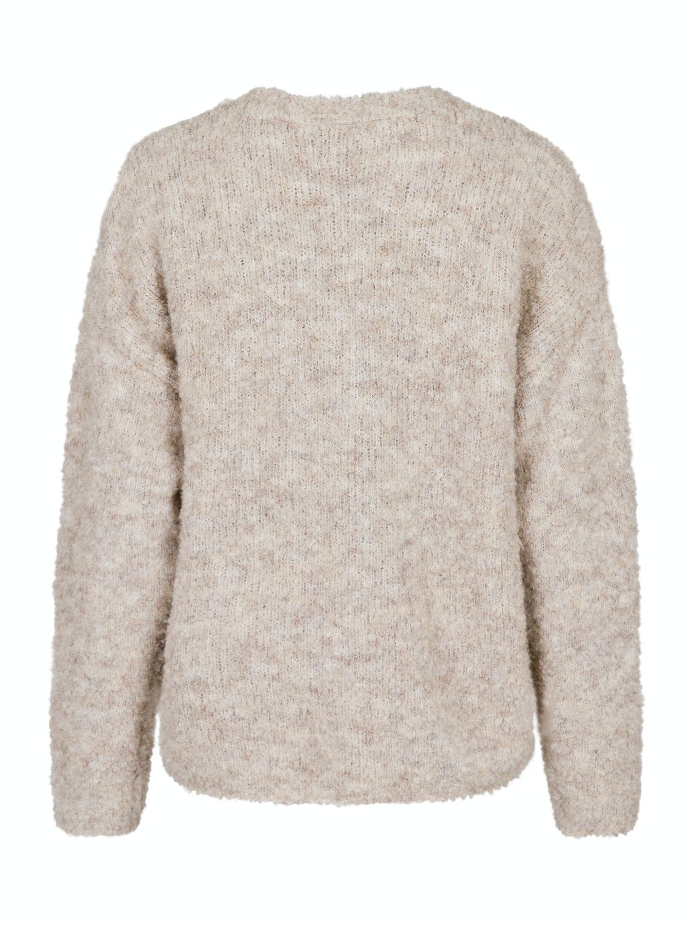Glenda Boucle Knit Blouse - Sand Melange