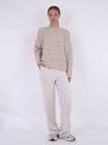 Glenda Boucle Knit Blouse - Sand Melange