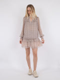 Rhia Graphic Fire Blouse - Powder