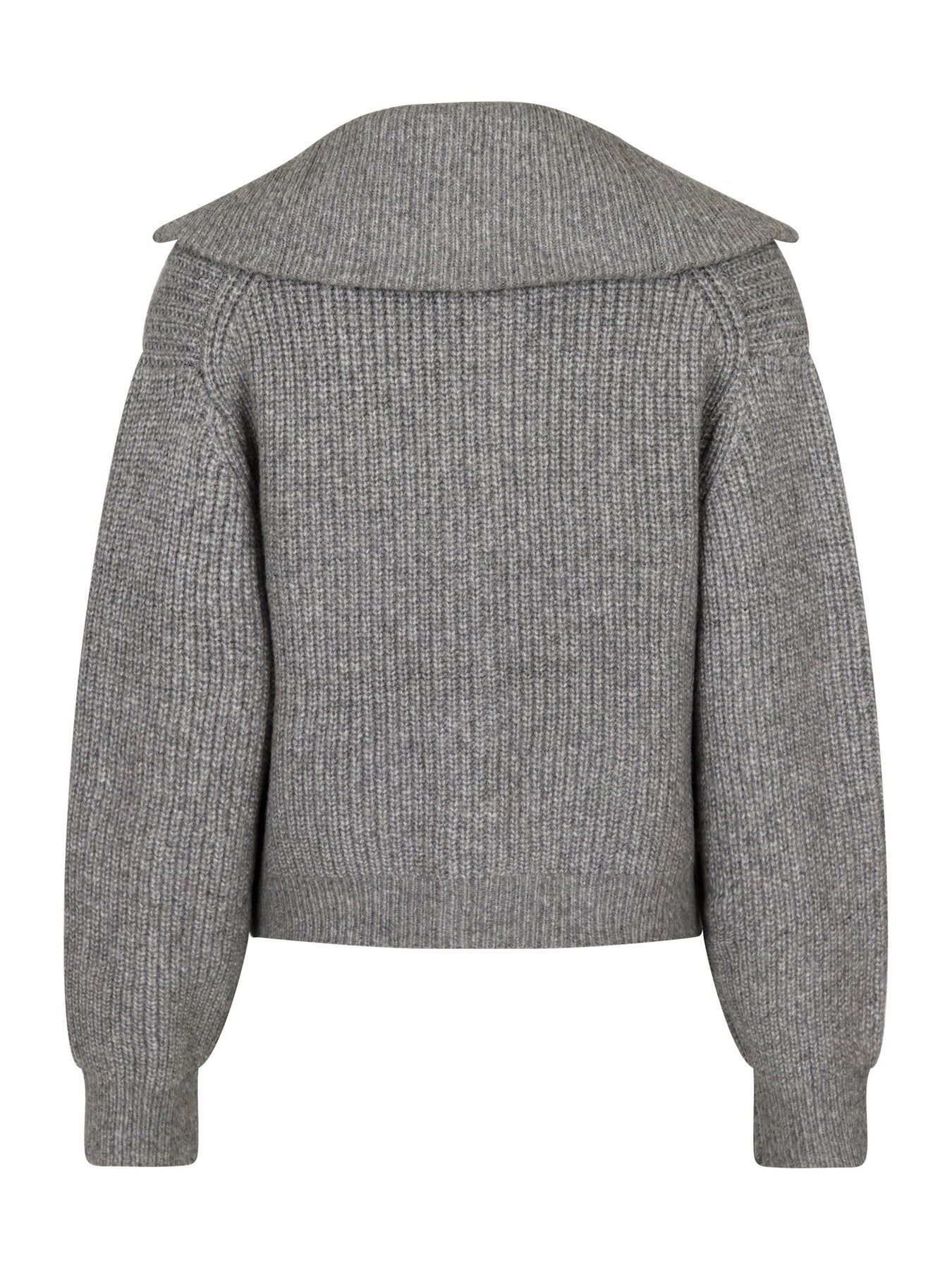 Masja Heavy Knit Cardigan - Grey Melange