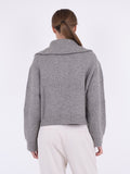 Masja Heavy Knit Cardigan - Grey Melange