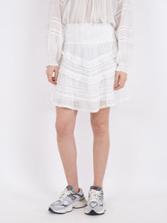 Donna S Voile Skirt - White