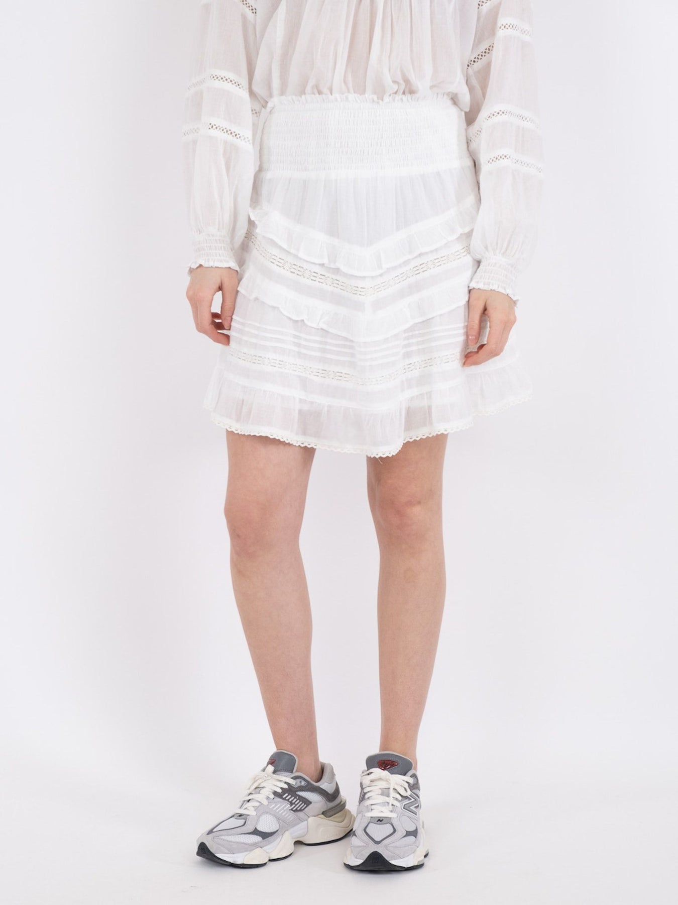 Donna S Voile Skirt - White