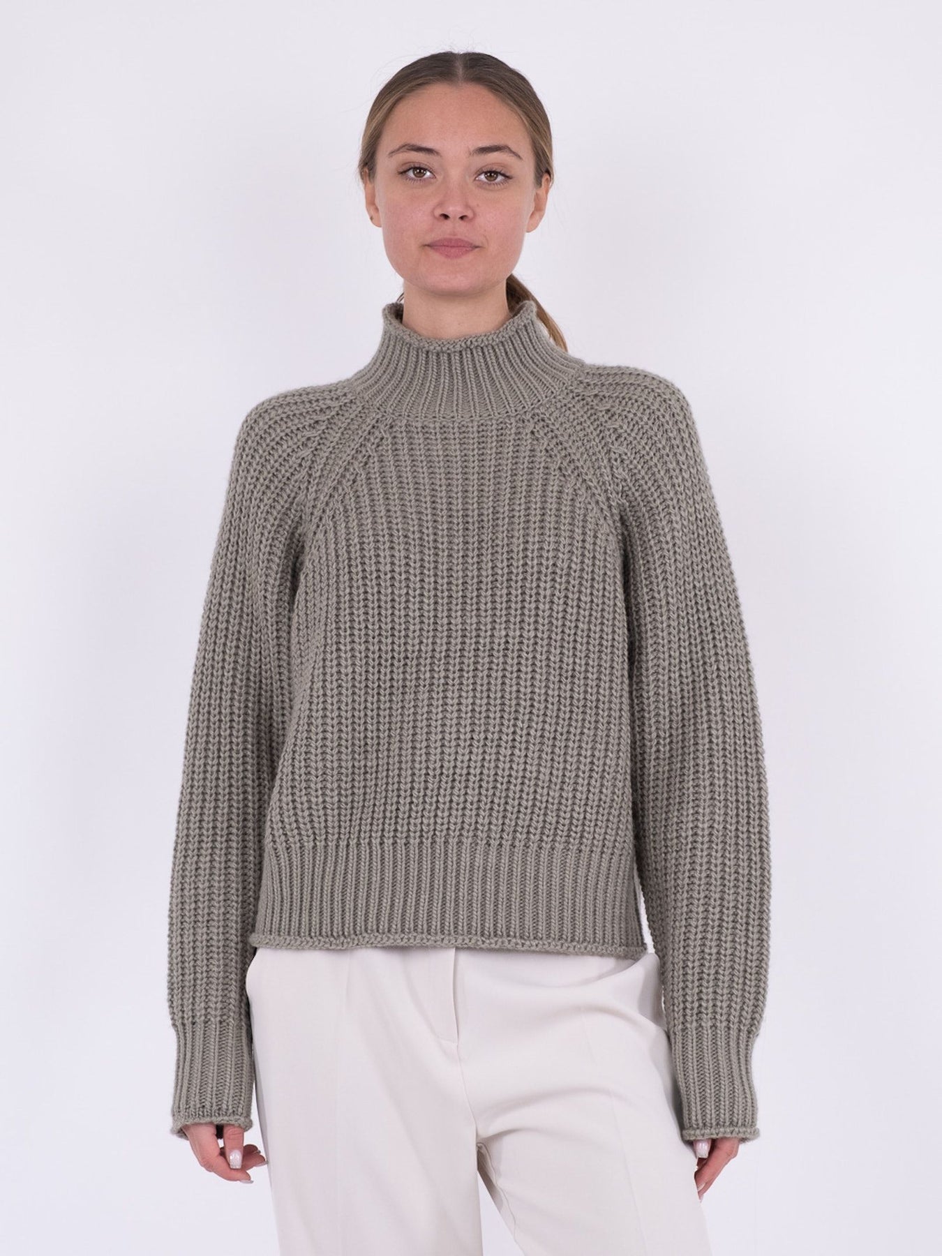 Dolce Knit Blouse - Smoke Green
