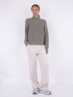 Dolce Knit Blouse - Smoke Green
