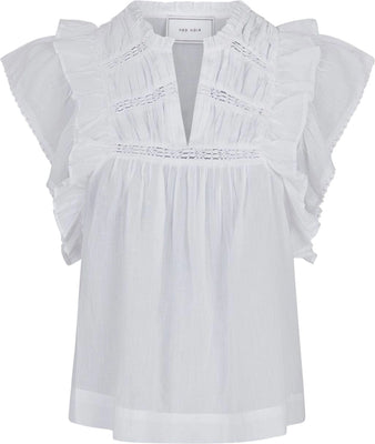 Jayla S Voile Top - White