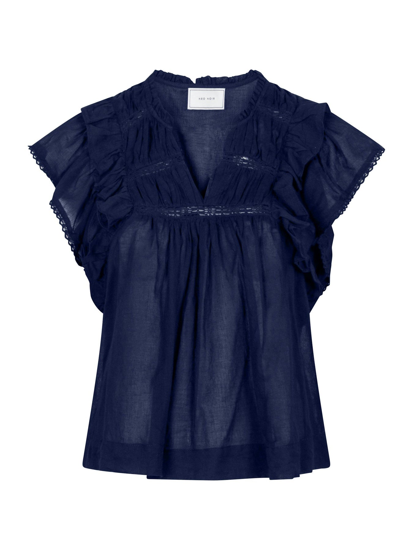 Jayla S Voile Top - Marinblå