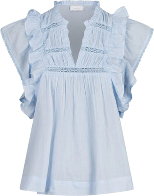 Jayla S Voile Top - Light Blue