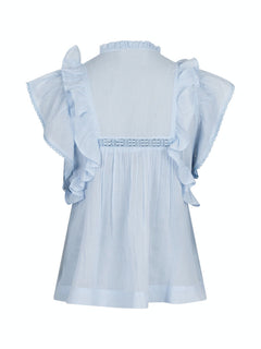 Jayla S Voile Top - Light Blue