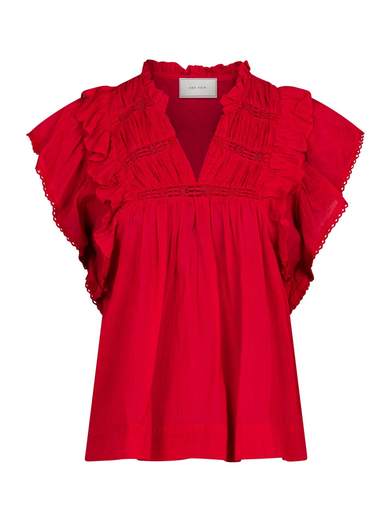 Jayla S Voile Top - Röd