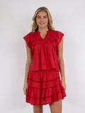 Jayla S Voile Top - Röd