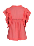 Jayla S Voile Top - Coral
