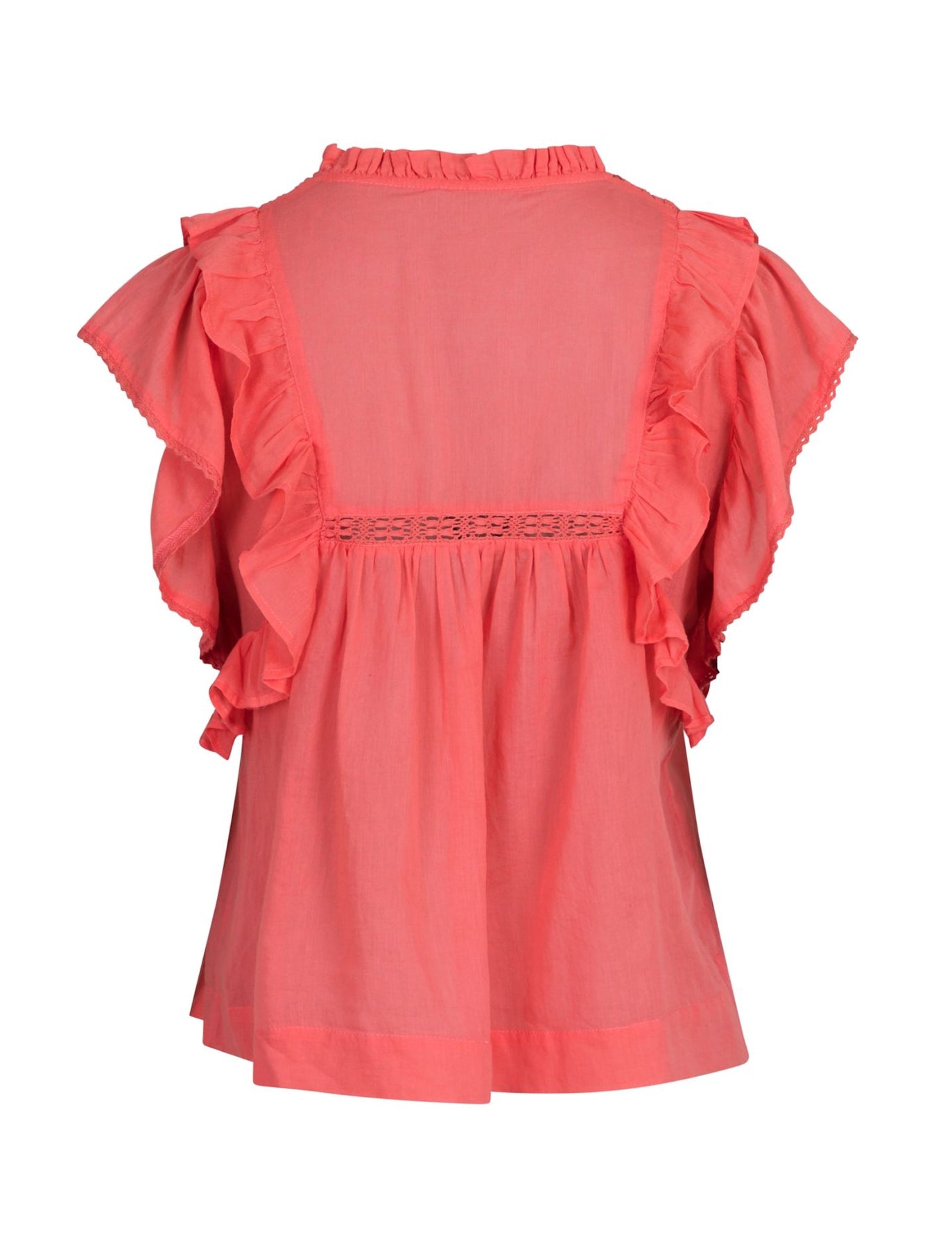Jayla S Voile Top - Coral
