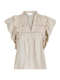 Neo Noir Jayla S Voile Top - Sand