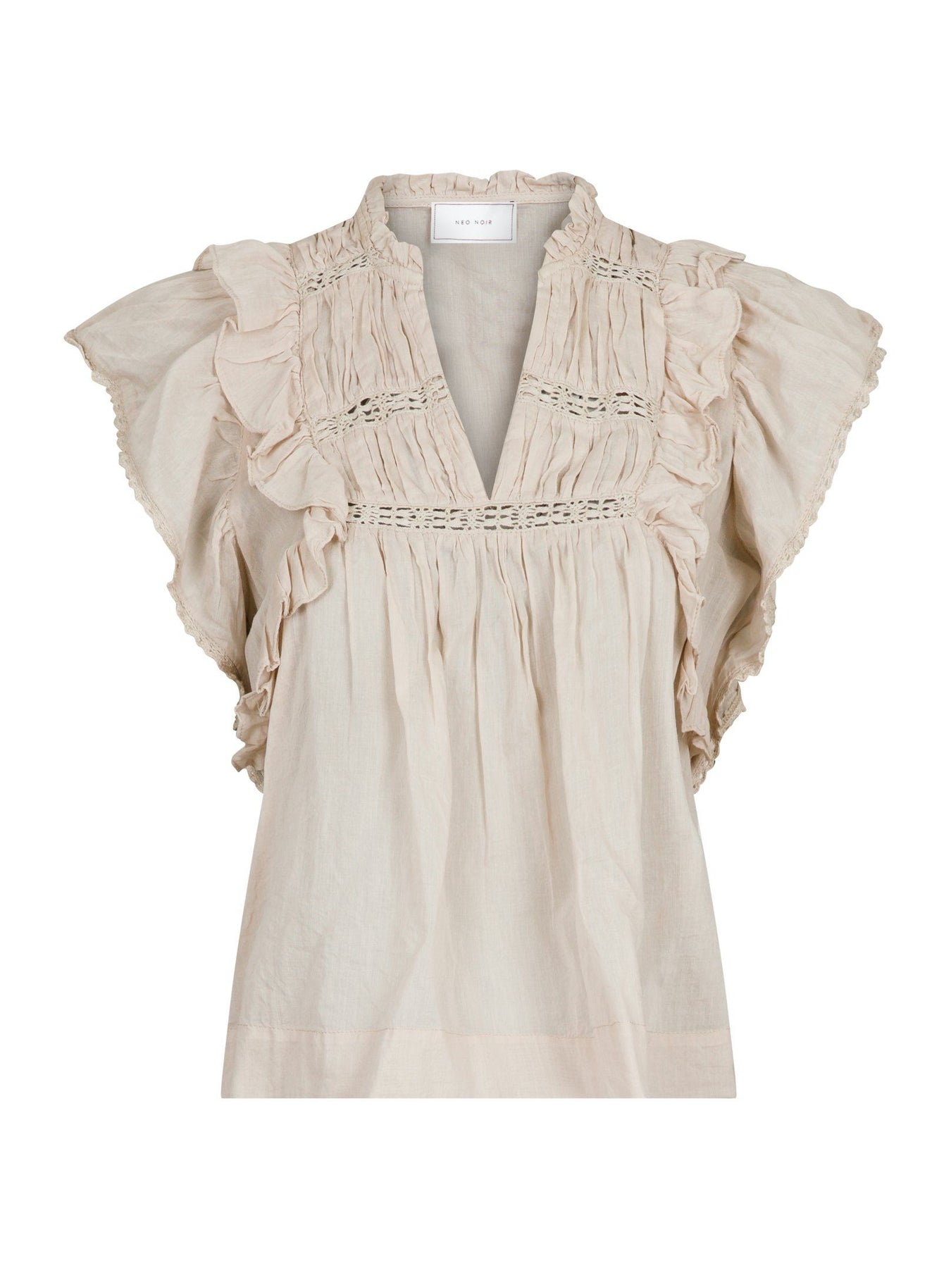 Neo Noir Jayla S Voile Top - Sand